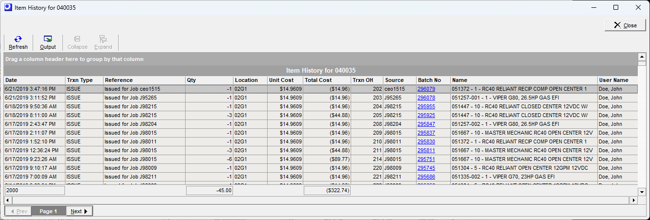 Menu_Inventory_ReconcileBookValues_ItemHistory
