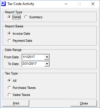 Menu_Tax_Reports_TaxCodeActivity_Selection